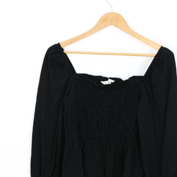 *H&M Black Smocked Top - Picture 7 of 10